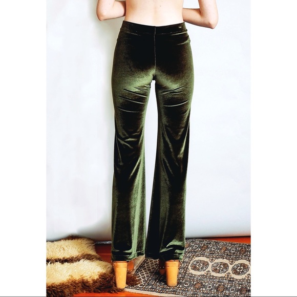 Rue21 Pants - Green velvet boho pants